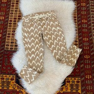 7 For All Mankind Cropped Skinny Jeans Ikat Print